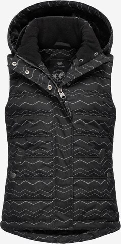 Ragwear Weste 'Marrin Chevron' in Schwarz: predná strana