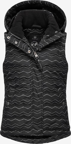 Ragwear Vest 'Marrin Chevron' in Black: front