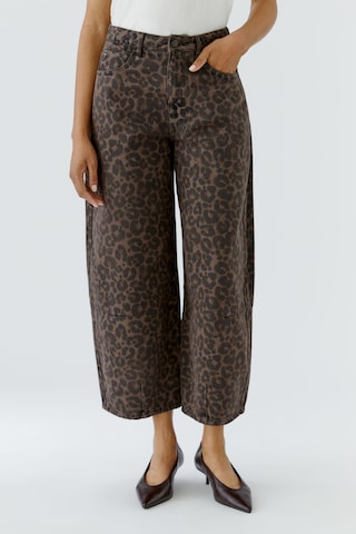 OUI Wide leg Jeans in Bruin: voorkant