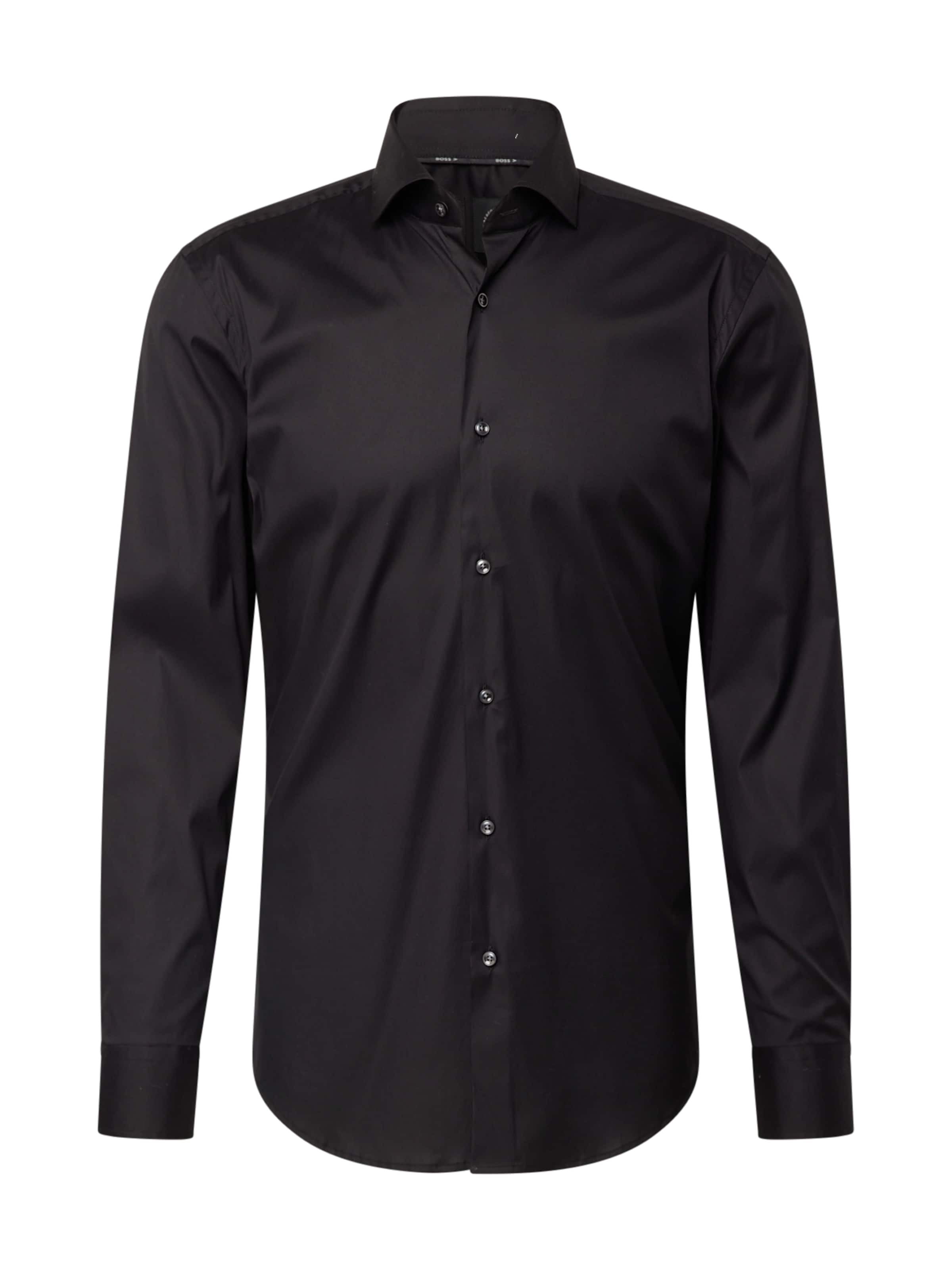 BOSS - Ajuste estrecho Camisa de negocios &#x27;P-HANK&#x27; en negro: frente