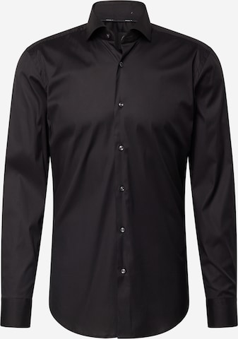 BOSS Black Слим Деловая рубашка 'P-HANK' в Черный: спереди