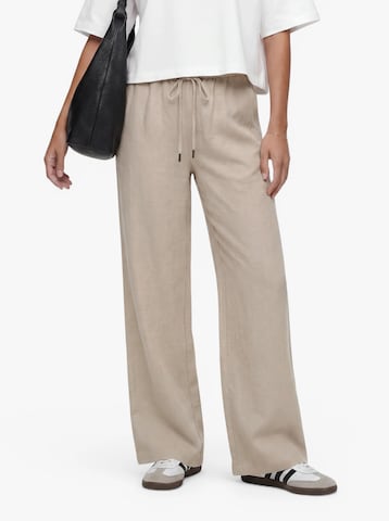 JDY Wide leg Byxa 'JDYFINN' i beige: framsida
