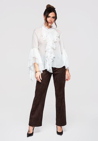 Ombre Bluse 'OW-SH-E0008' in Weiß