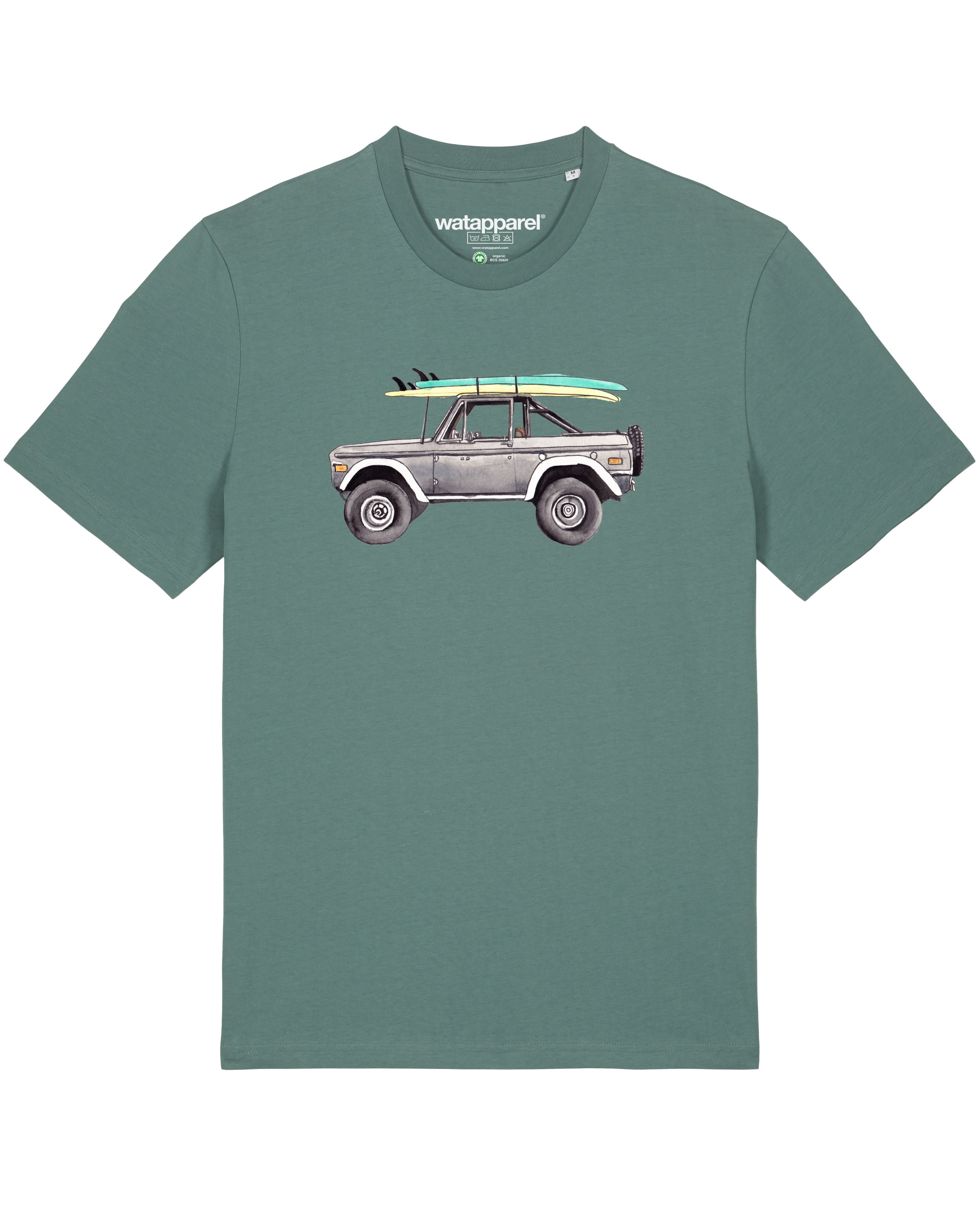Maglietta ' Surf Pickup ' di Watapparel in verde: frontale