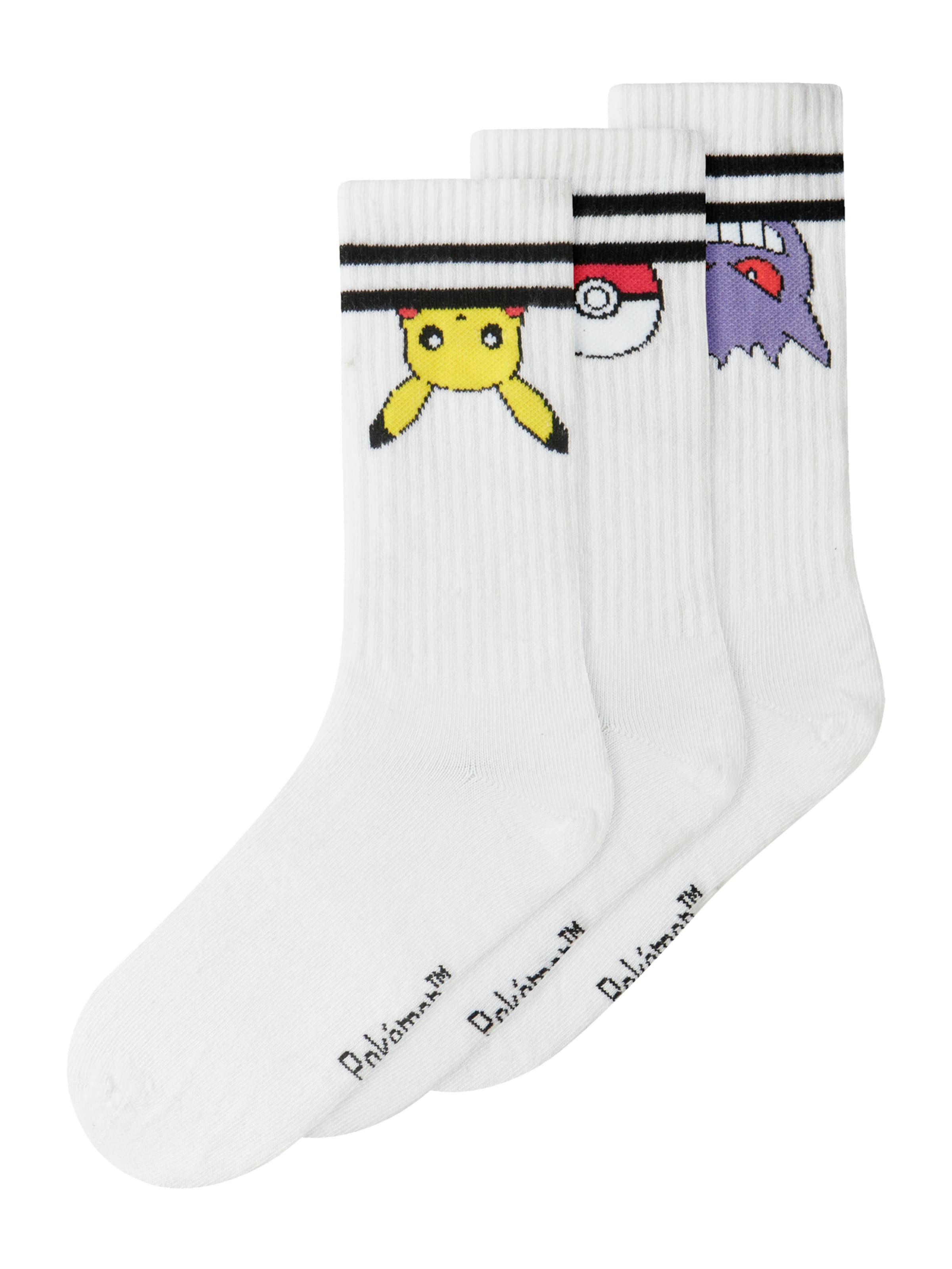 NAME IT Socks 'NKMMORTEN POKEMON' in White: front