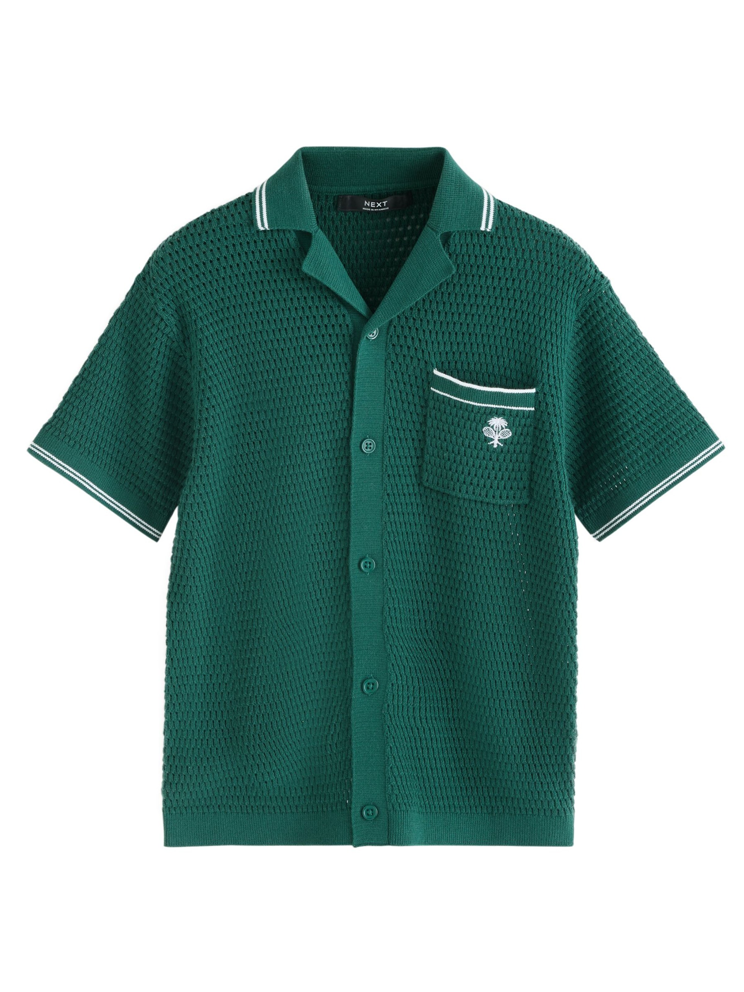 Coupe regular Chemise Next en vert : devant