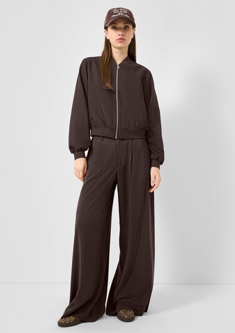 QS Wide Leg Hose in Braun
