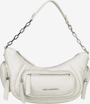Karl Lagerfeld Schoudertas in Wit: voorkant