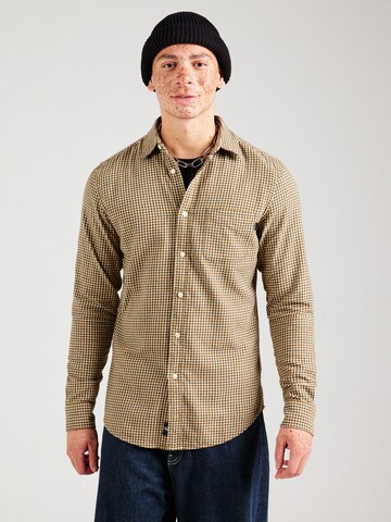 Dockers Слим Рубашка в Коричневый: спереди
