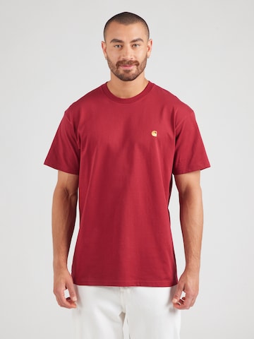 Tricou 'Chase' de la Carhartt WIP pe roșu: față