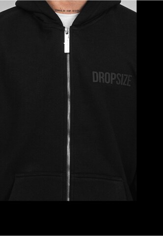Dropsize Zip-Up Hoodie in Black