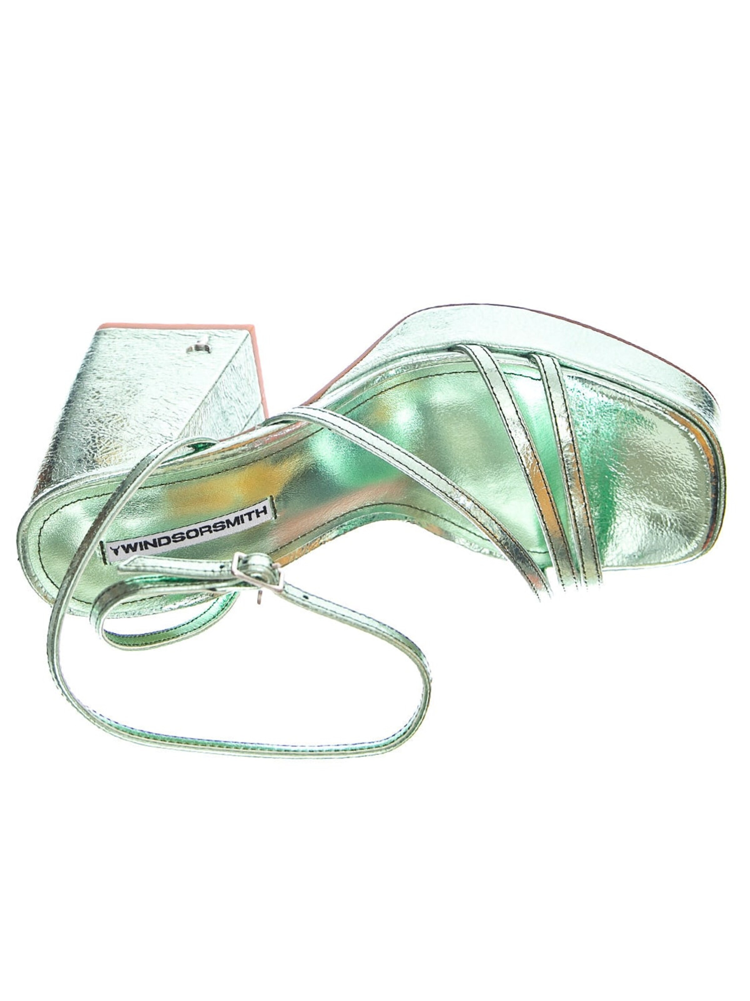 Windsor Smith Sandal 'CHARMS MINT CRINKLE FOIL MINT' in Green
