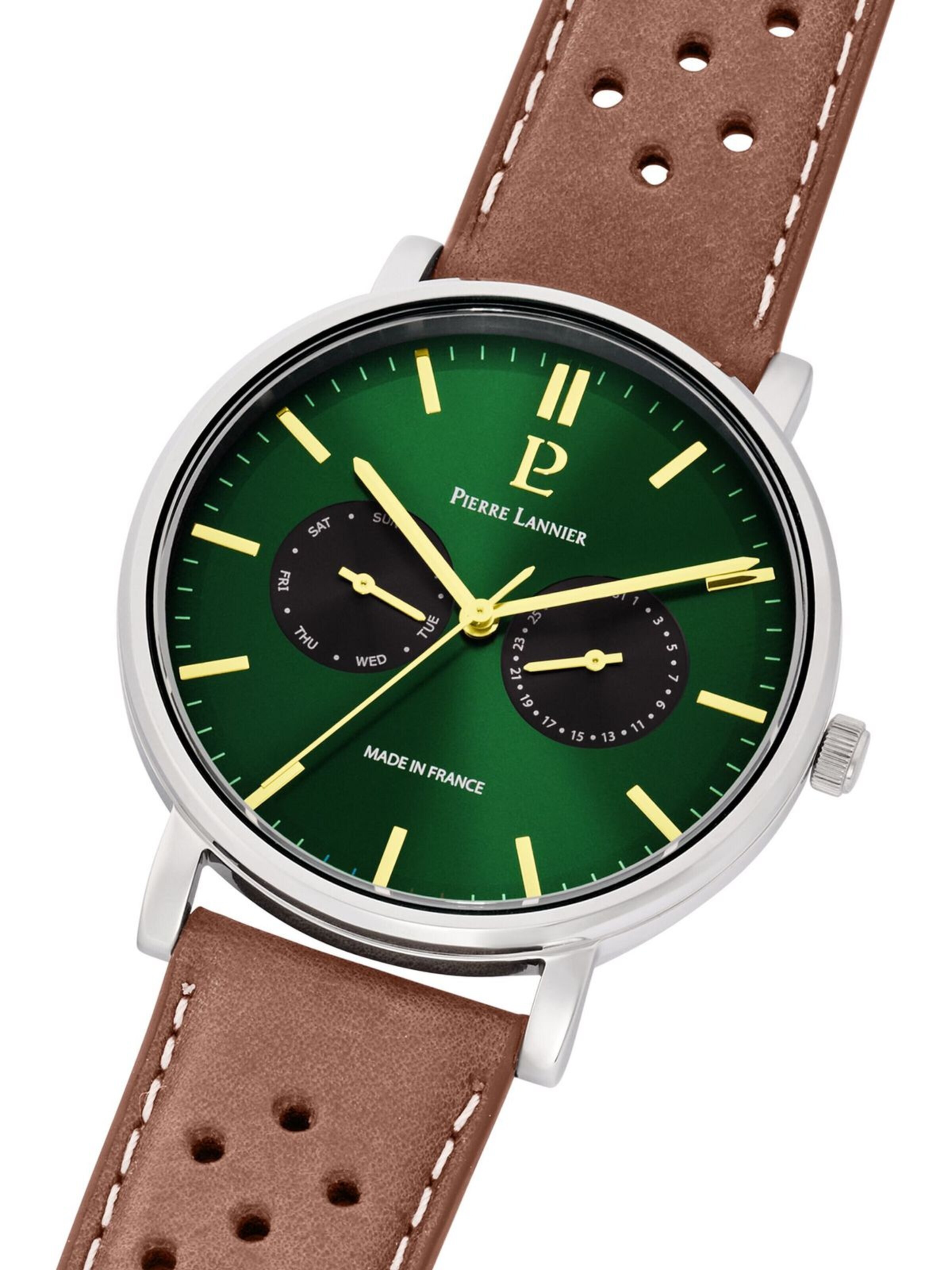 Pierre Lannier Analoog horloge 'Chronograph Essential' in Groen