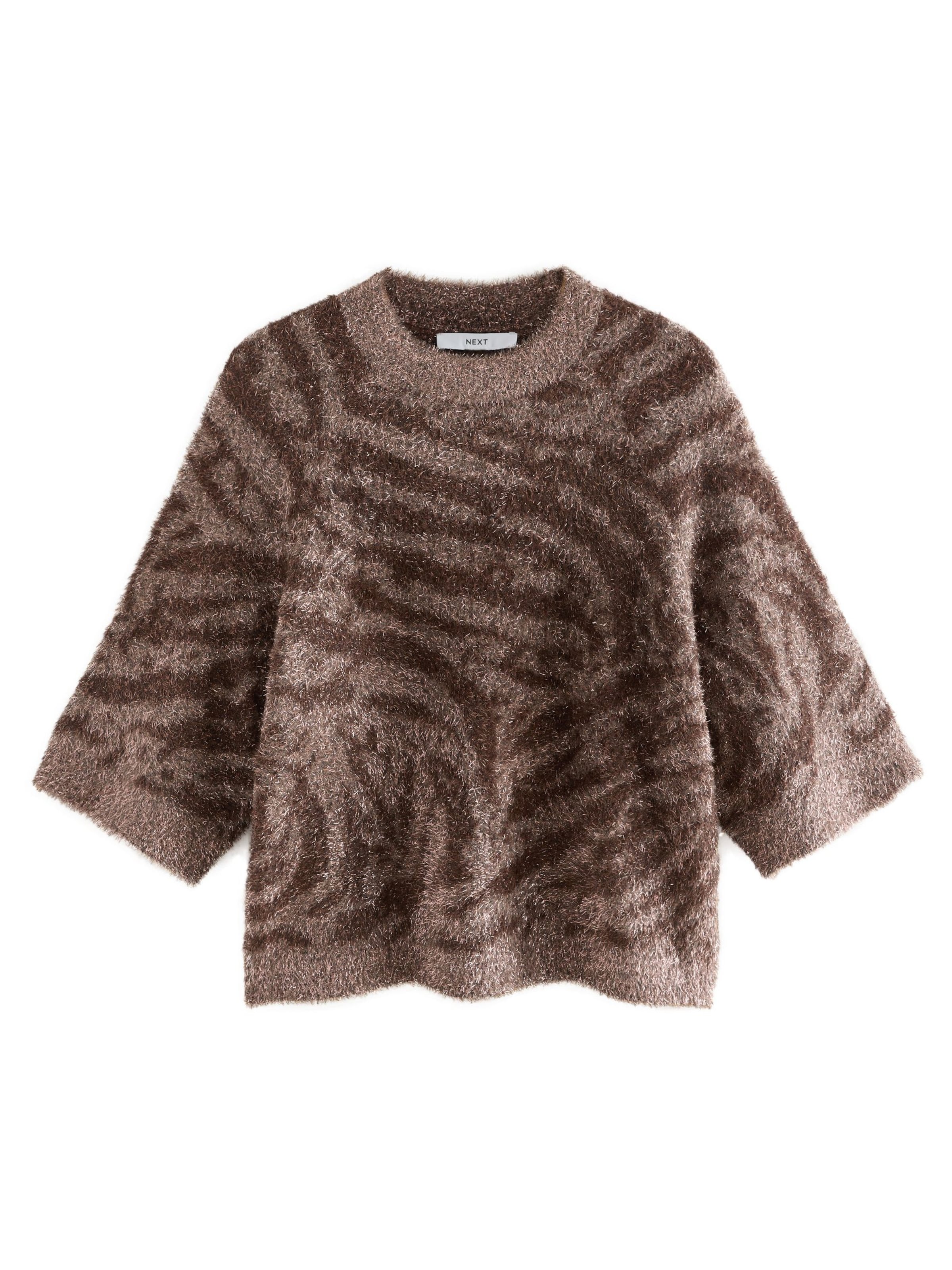 Next Pulóver - barna: elől