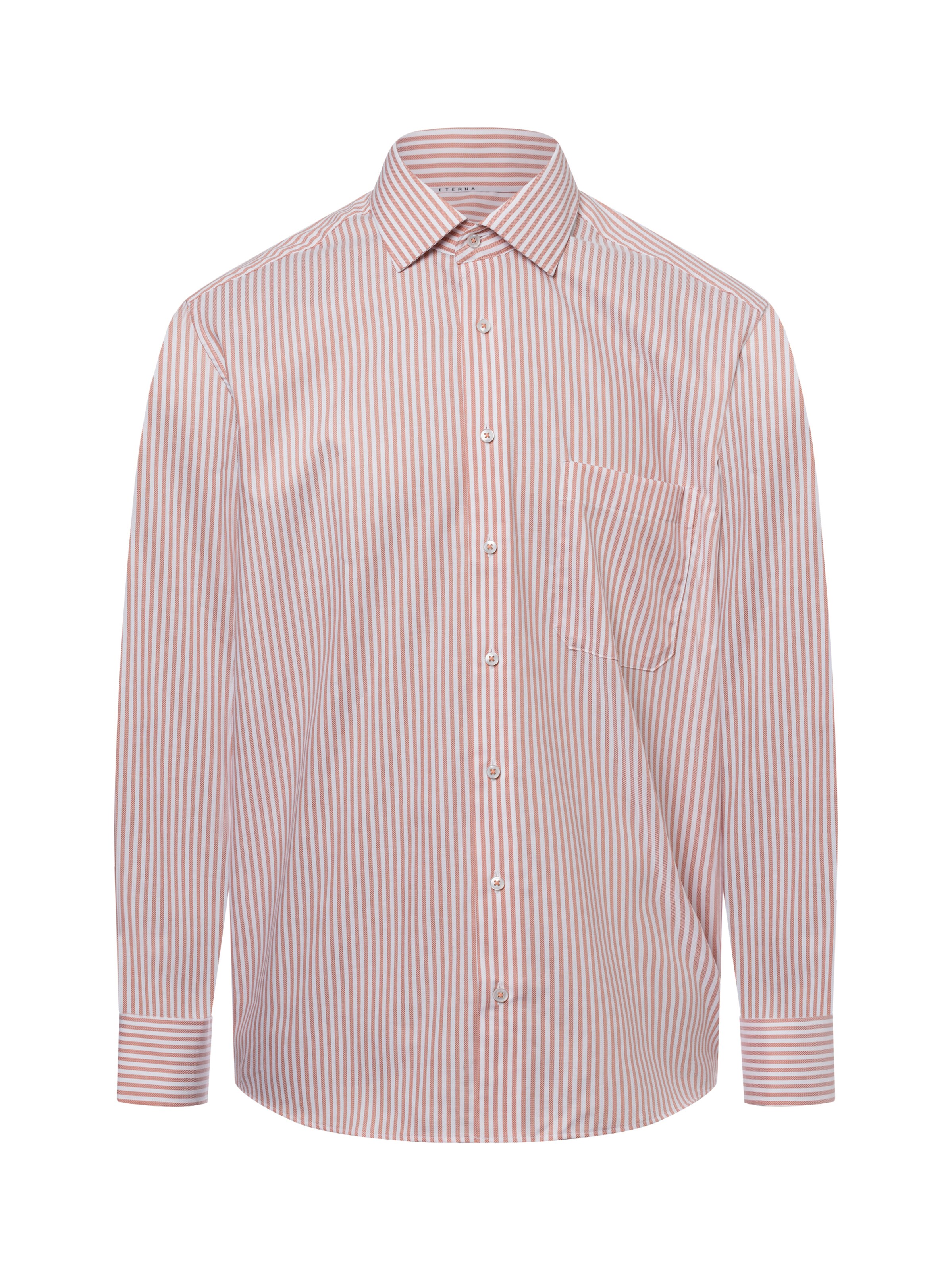 ETERNA Comfort fit Button Up Shirt in Orange: front