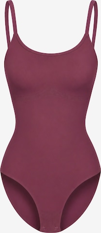 Body modellante 'Cami Sculpting Bodysuit with Slip' di cfab in lilla: frontale