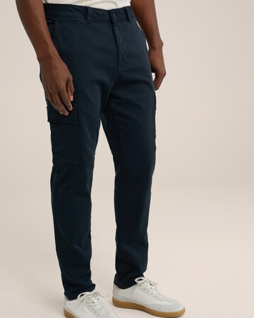 WE Fashion Tapered Cargo Pants in Blue: front