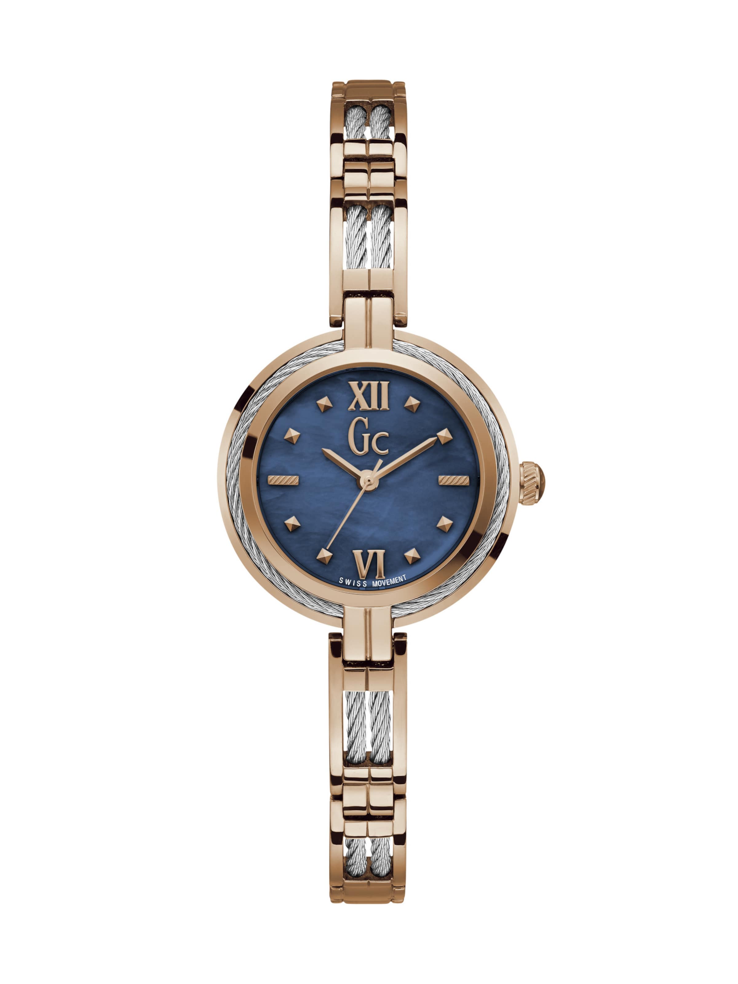 Montre à affichage analogique 'CableBijou' Gc en argent : devant