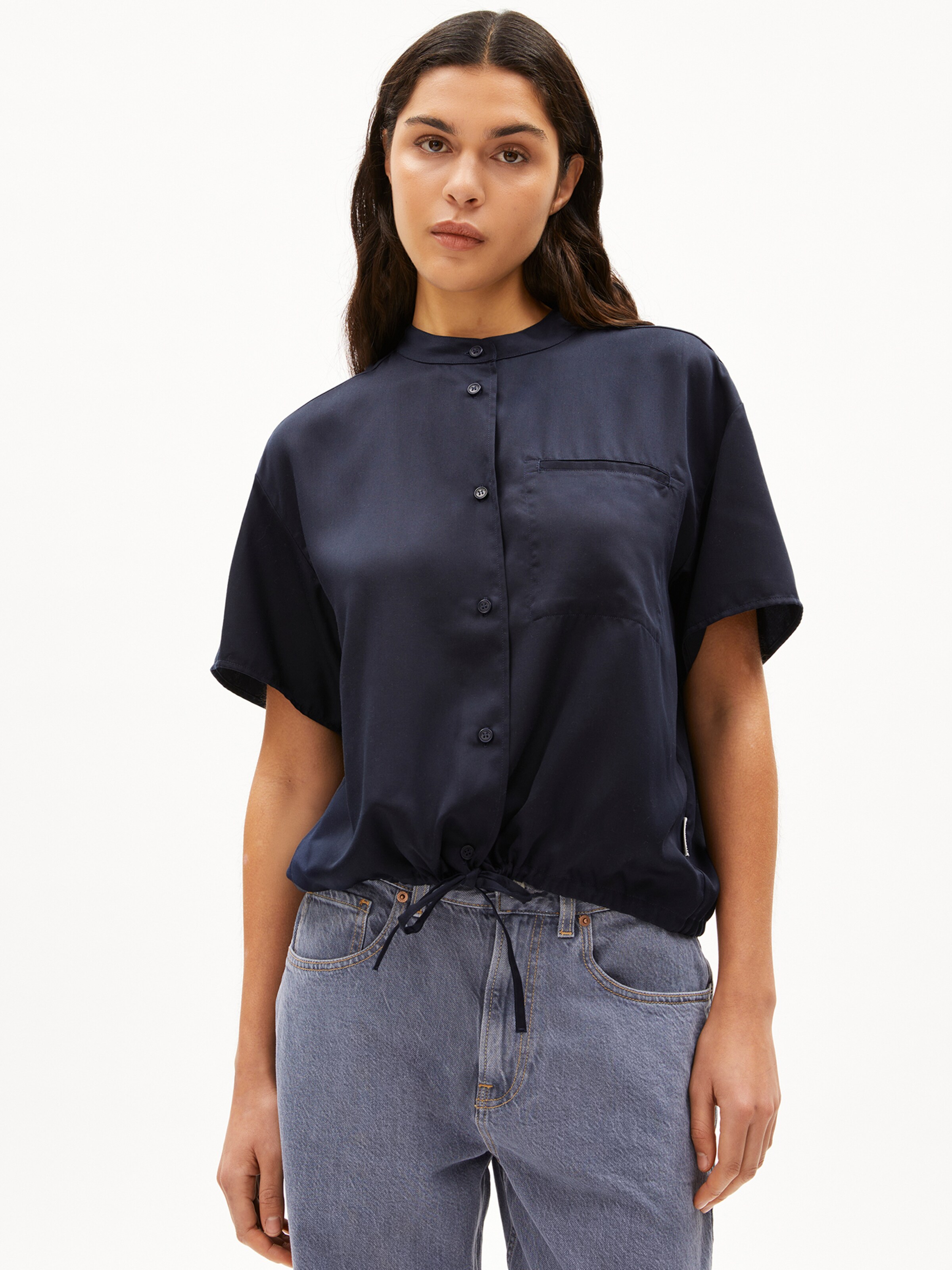 ARMEDANGELS Bluse 'BARAAHE' in Blau: Vorderseite