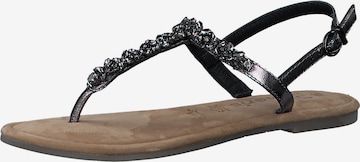 Tongs TAMARIS en argent : devant