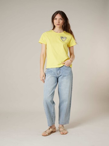 T-shirt 'Palmy' Deeluxe en jaune : devant