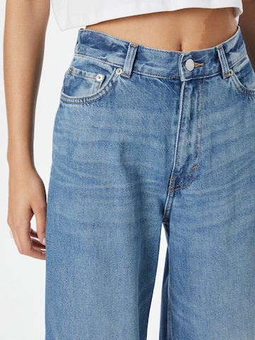 WEEKDAY Wide Leg Jeans 'Rail' in Blau