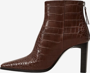 MANGO Ankle Boots 'Valen' in Brown: front