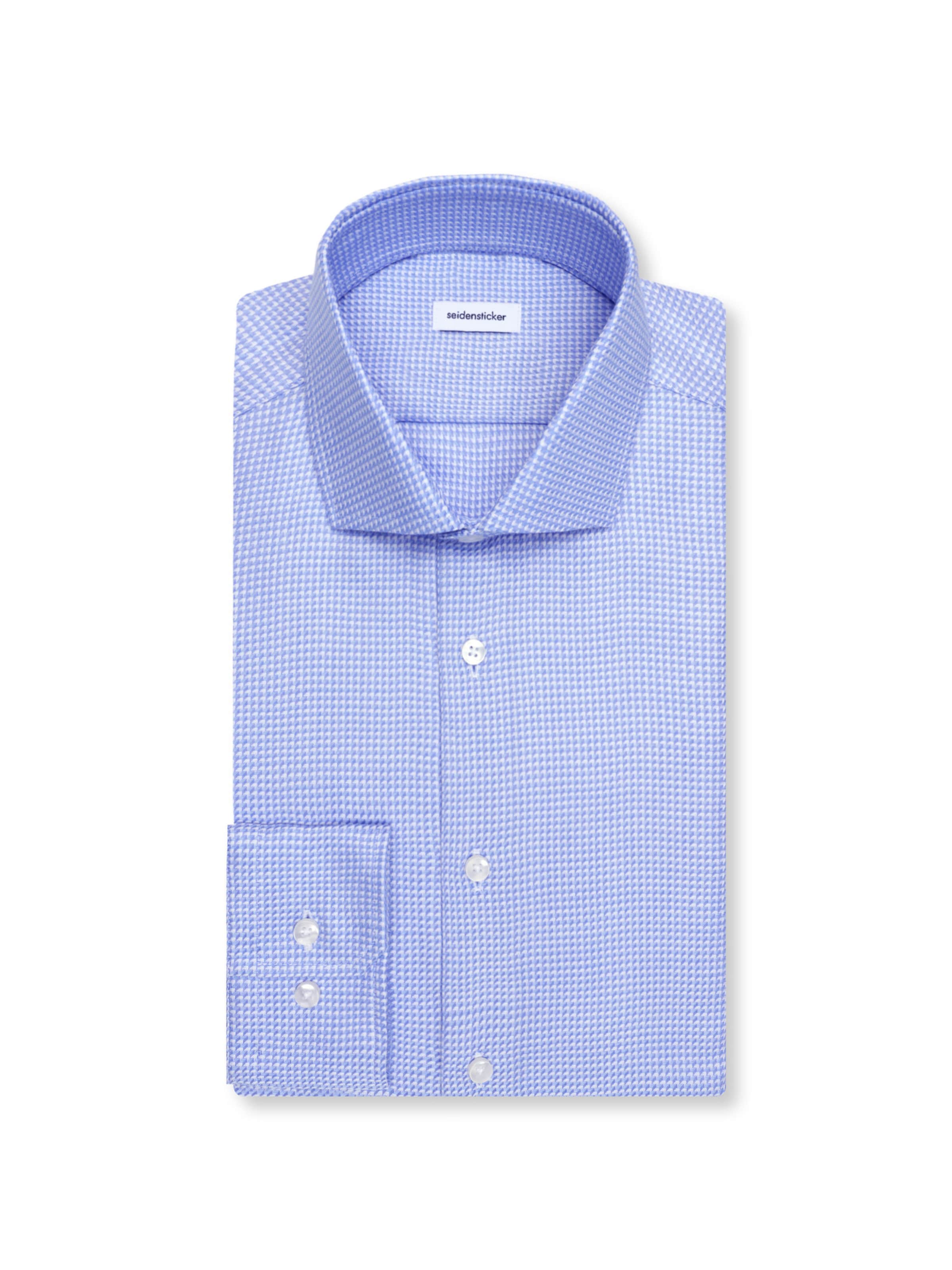 Coupe slim Chemise business 'Schwarze Rose' SEIDENSTICKER en bleu