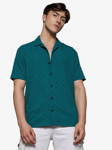 Campus Sutra Regular fit Button Up Shirt 'Graham' in Green: front