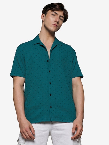 Campus Sutra Regular fit Button Up Shirt 'Graham' in Green: front