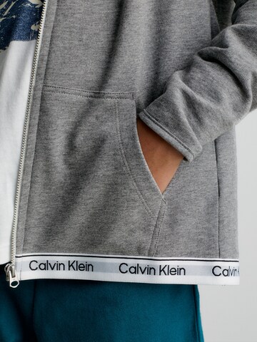 Calvin Klein Jeans Zip-Up Hoodie in Grey