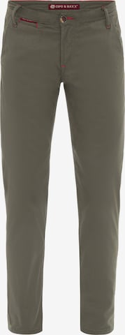 CIPO & BAXX Chino Pants in Brown: front