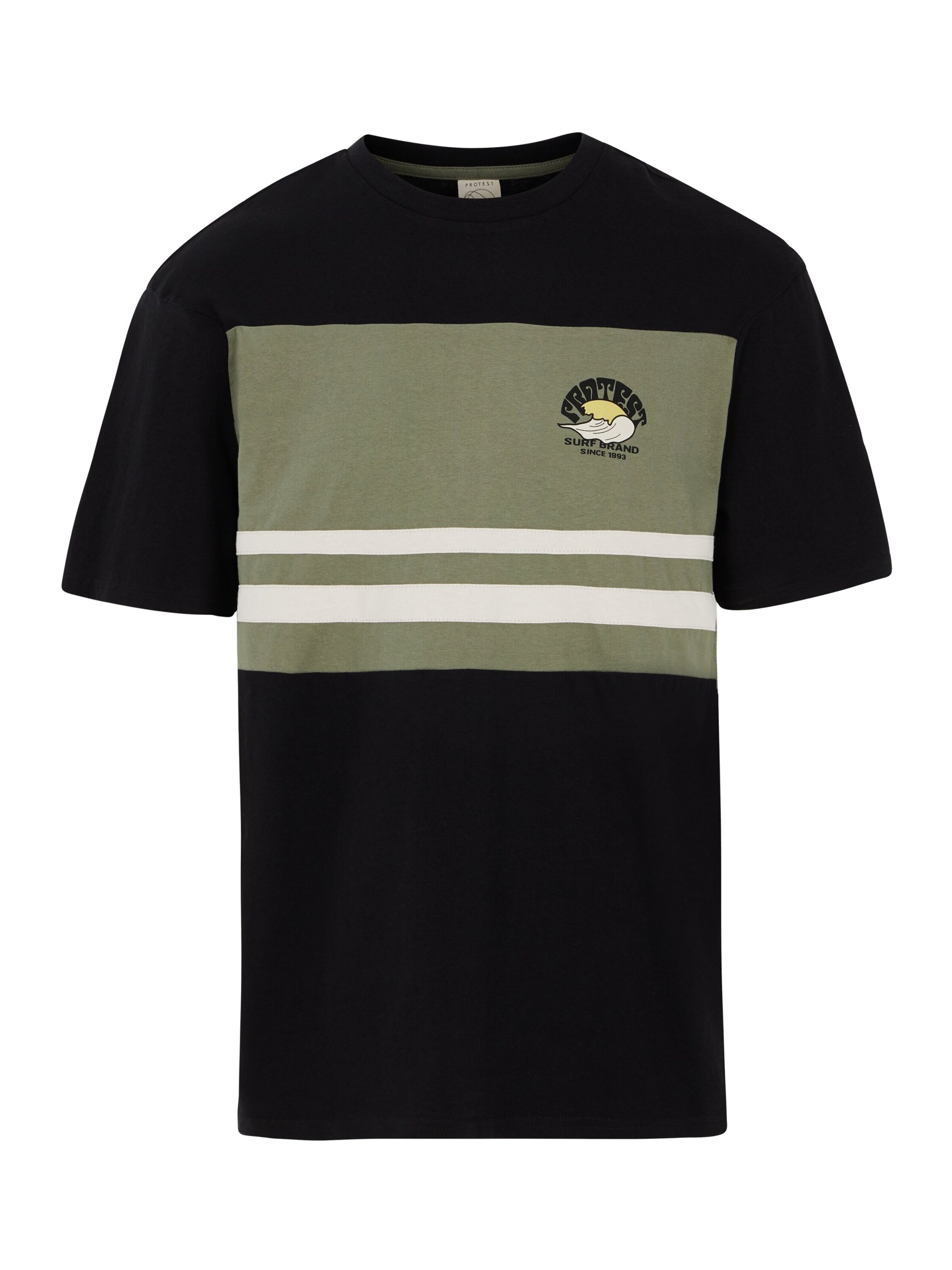 PROTEST Shirt 'PRTMYRON' in Zwart: voorkant