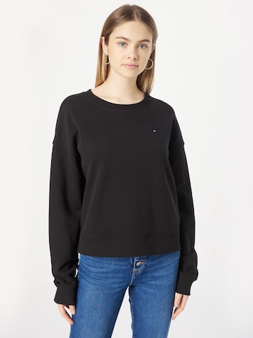 TOMMY HILFIGER Sweatshirt in Black: front