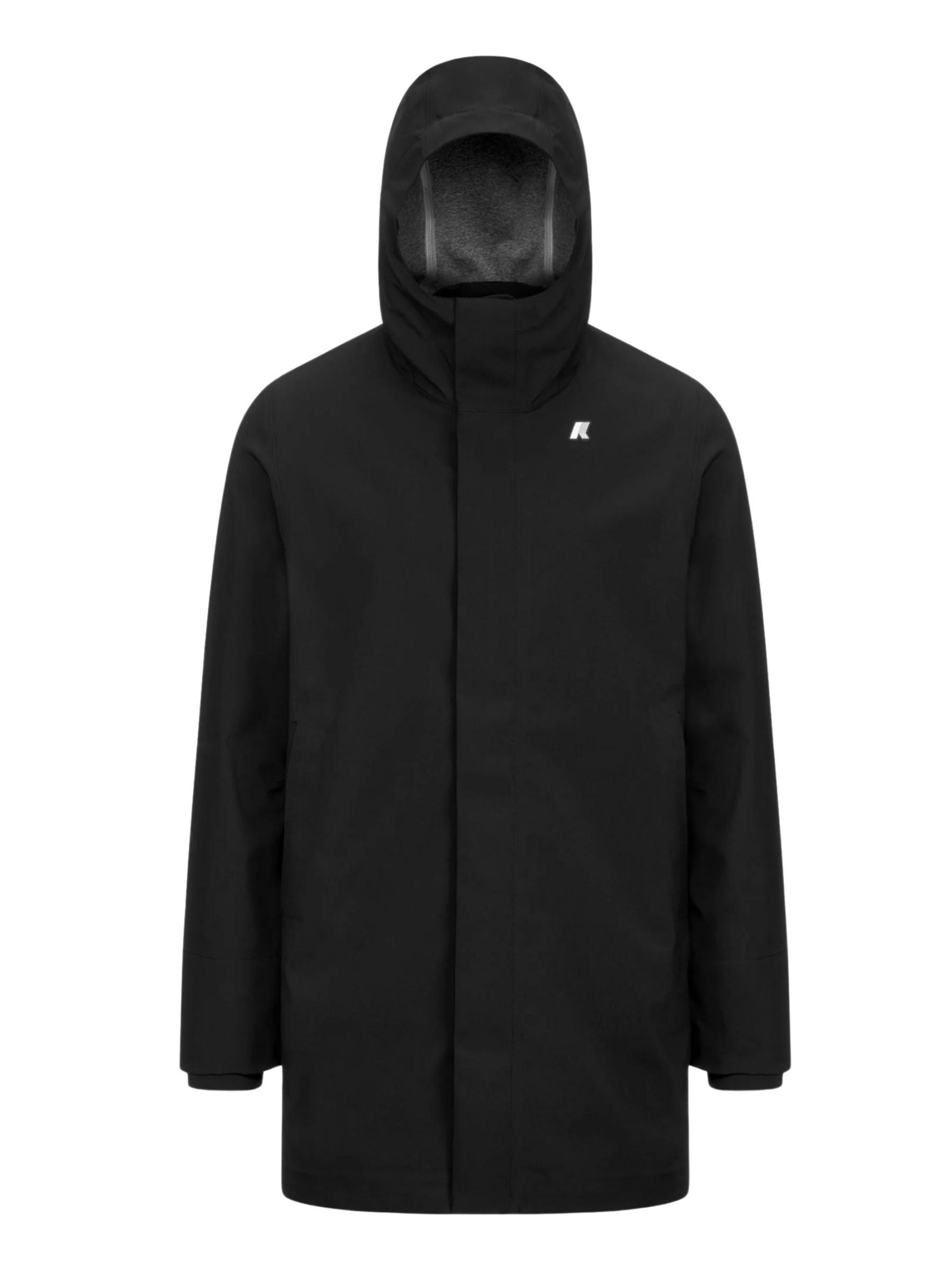 K-Way Tussenjas 'K-WAY TOMMY BONDED JERSEY GIUBBINO' in Zwart: voorkant
