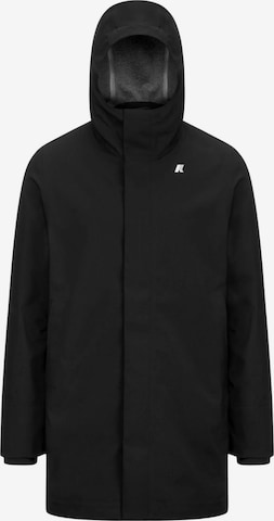 K-Way Tussenjas 'K-WAY TOMMY BONDED JERSEY GIUBBINO' in Zwart: voorkant