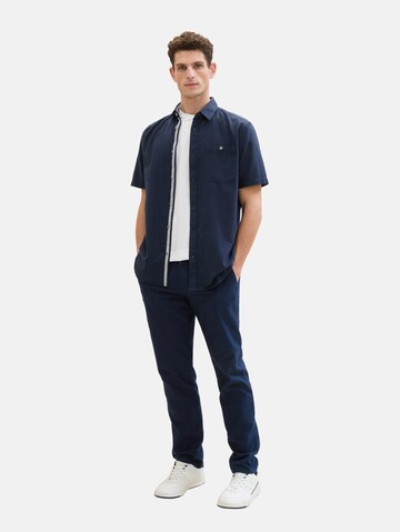 Coupe regular Chemise TOM TAILOR en bleu