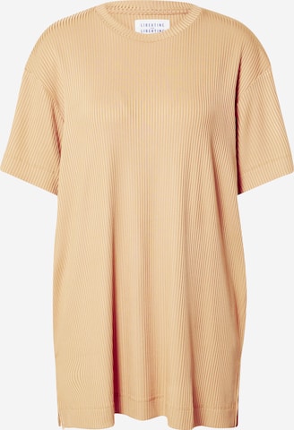 Libertine-Libertine - Camiseta talla grande 'Stroke' en beige: frente