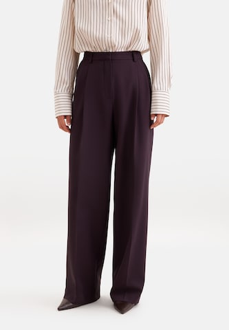 Wide Leg Pantalon à plis SEIDENSTICKER en rouge : devant