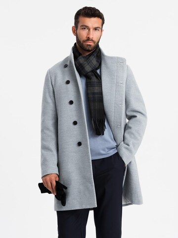 Ombre Between-Seasons Coat in Grey: front