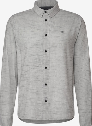 Street One MEN Regular fit Button Up Shirt in Grey: front