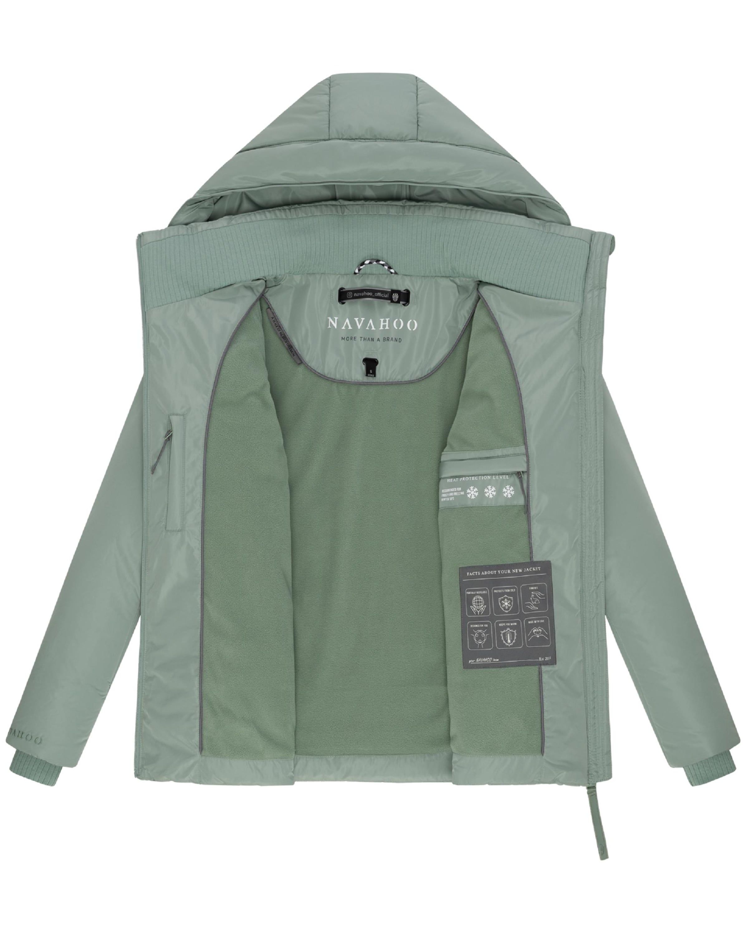 NAVAHOO Vinterjacka 'Flüsterfee' i grön