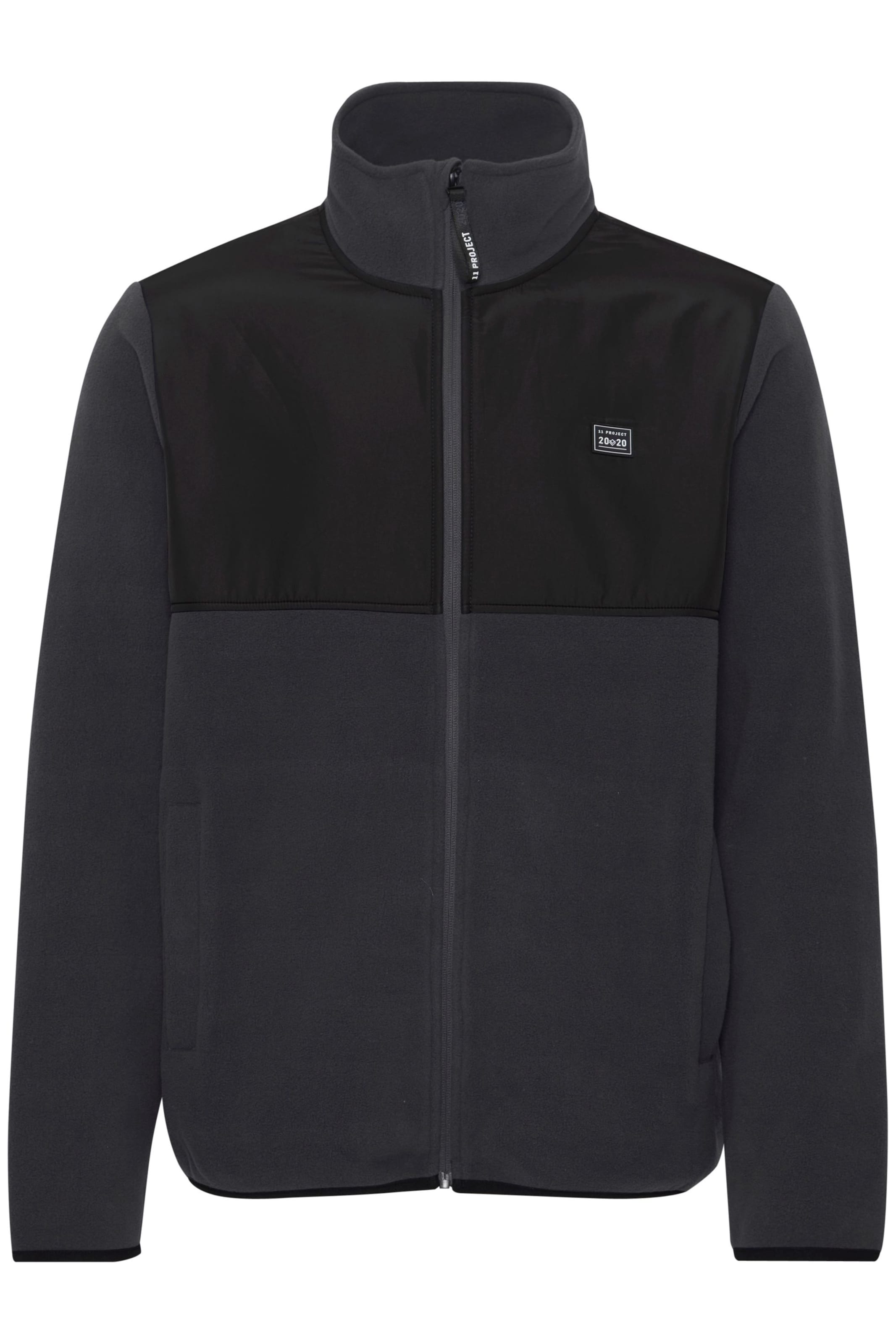 11 Project Fleece jacket 'Dexton' in Grey: front