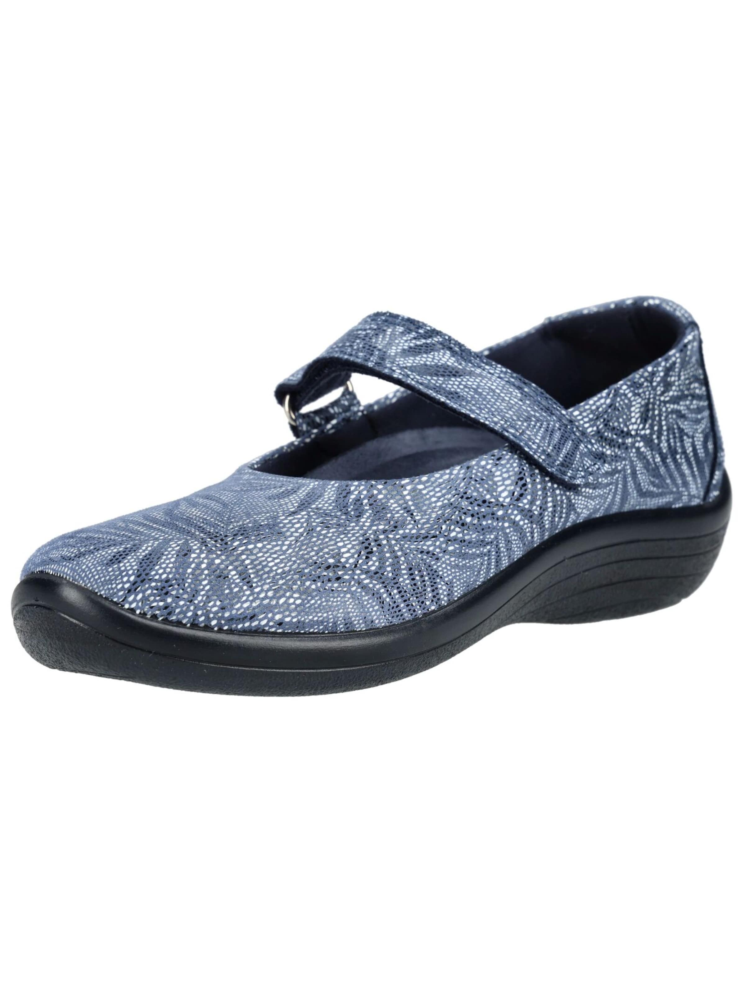Arcopedico Ballet Flats with Strap in Blue: front