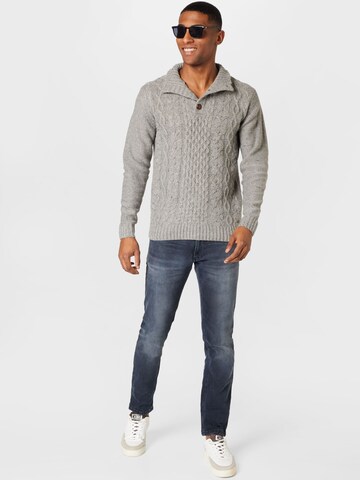 INDICODE JEANS Sweater 'Hamilton' in Grey