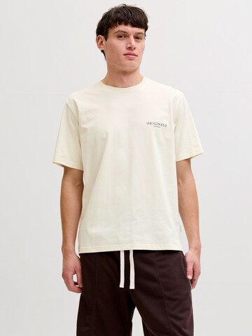 balta JACK & JONES Marškinėliai 'JORMontauk'