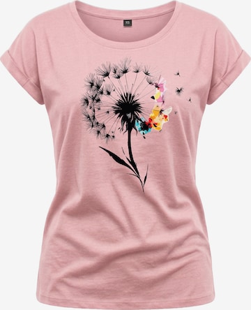 MAKAYA Shirt 'Pusteblume' in Pink: front