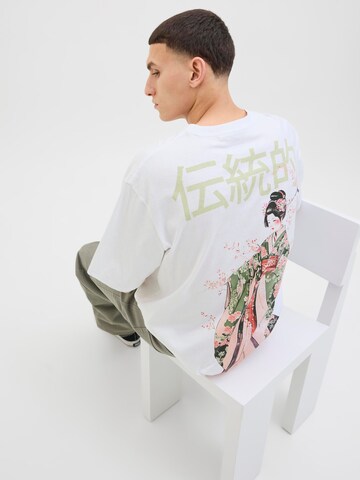 T-Shirt 'JORFuji' JACK & JONES en blanc