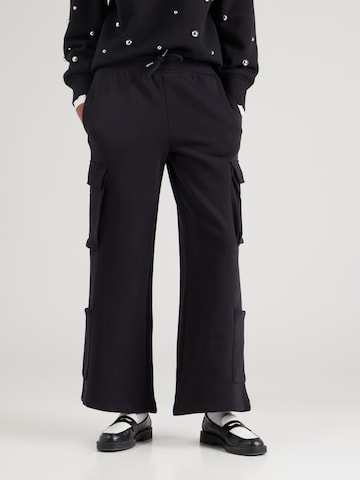 Sublevel Loose fit Cargo Pants in Black: front