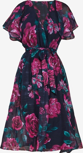 GODDIVA Midikleid in grün / pink / schwarz, Produktansicht